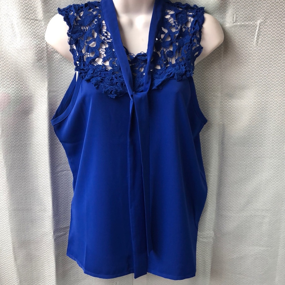 sleeveless blouse with transparencies